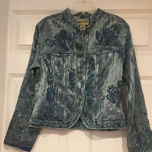 BoHo Chic Crop Jacket Size S by Urban Tribe Indigo